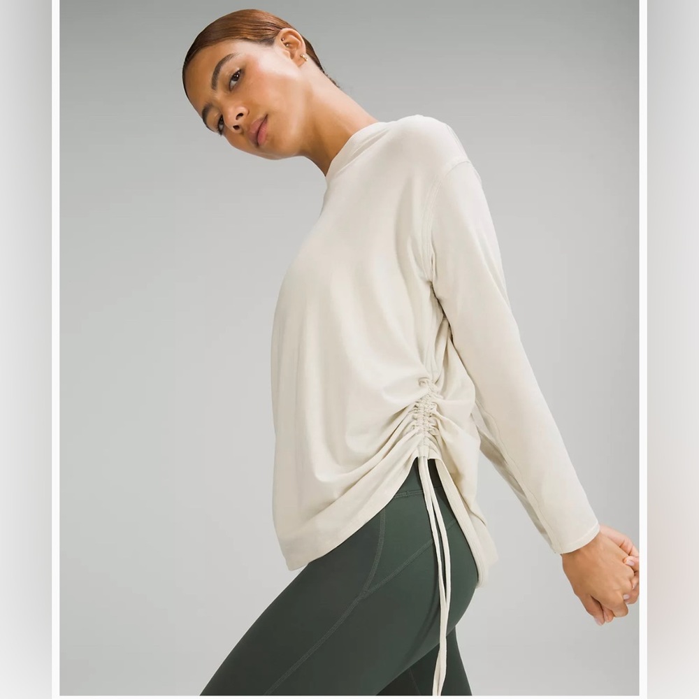 Lululemon Pima Side-Cinch Cotton Long Sleeve